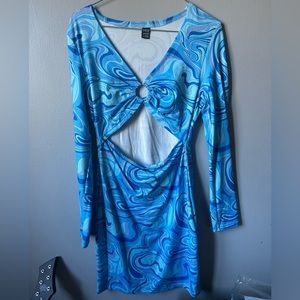Blue Pattern Dress